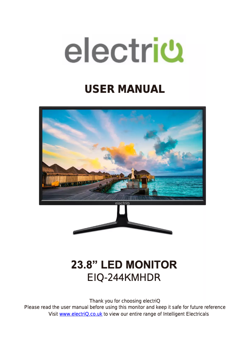 Image de la première page du manuel de l'appareil eiQ-244KMHDR