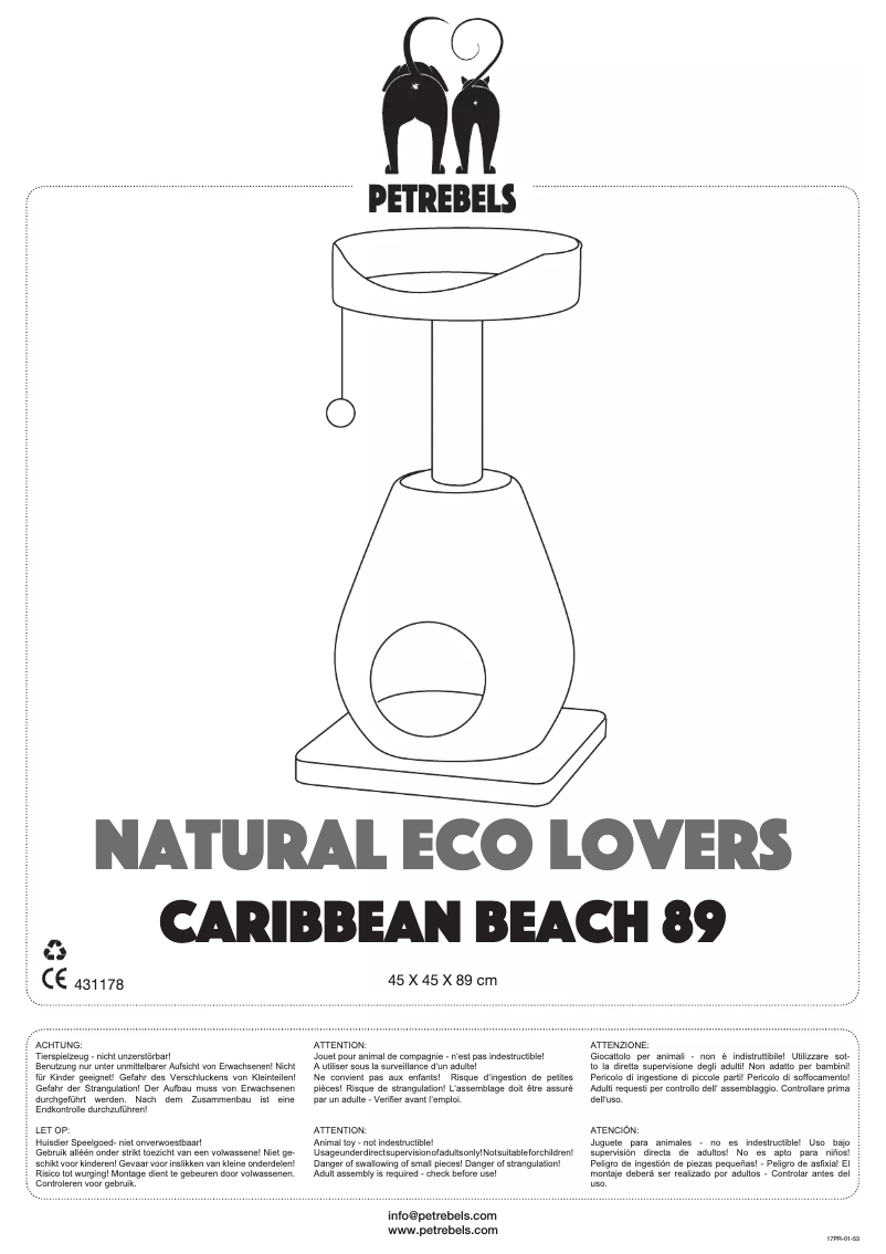 Page 1 de la notice Manuel utilisateur Petrebels Caribbean Beach 89