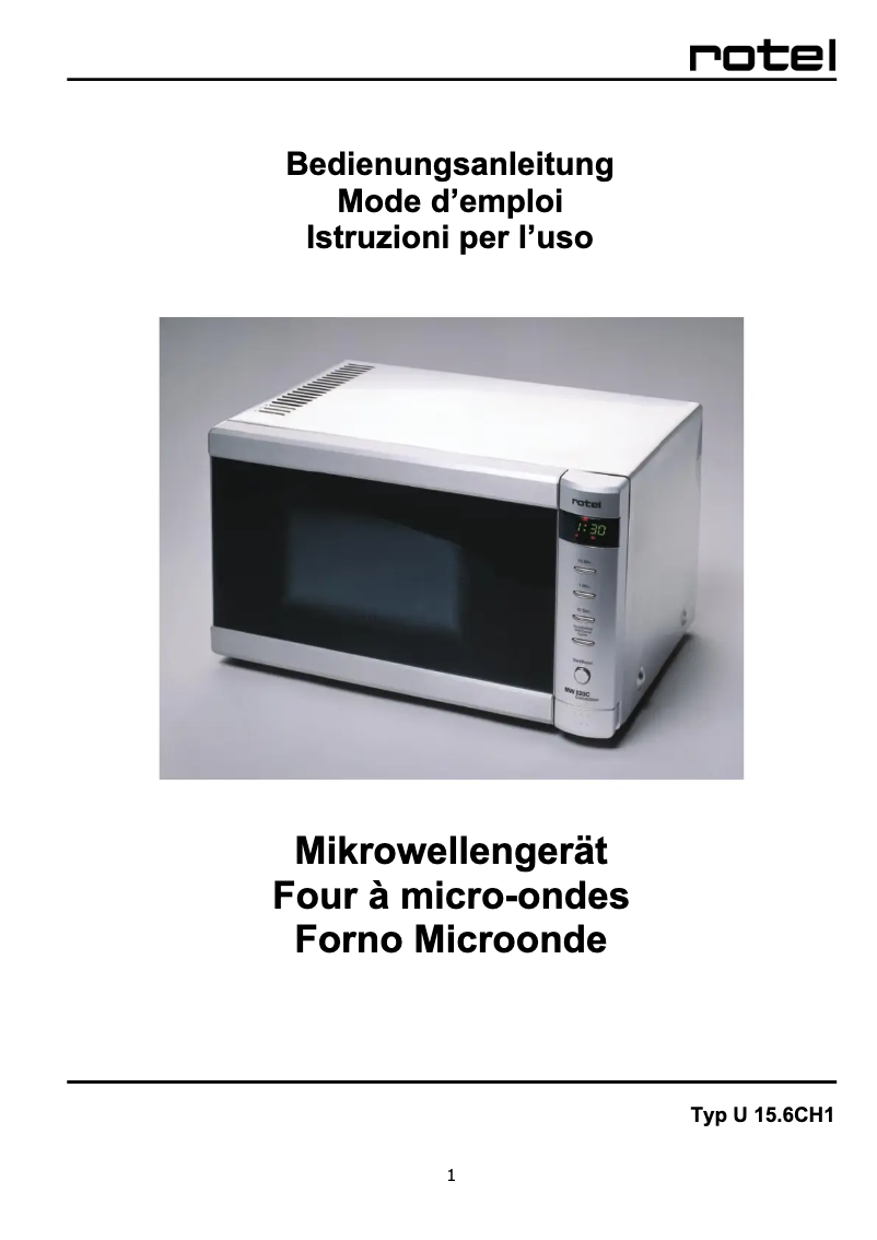 Image de la première page du manuel de l'appareil MW 820C