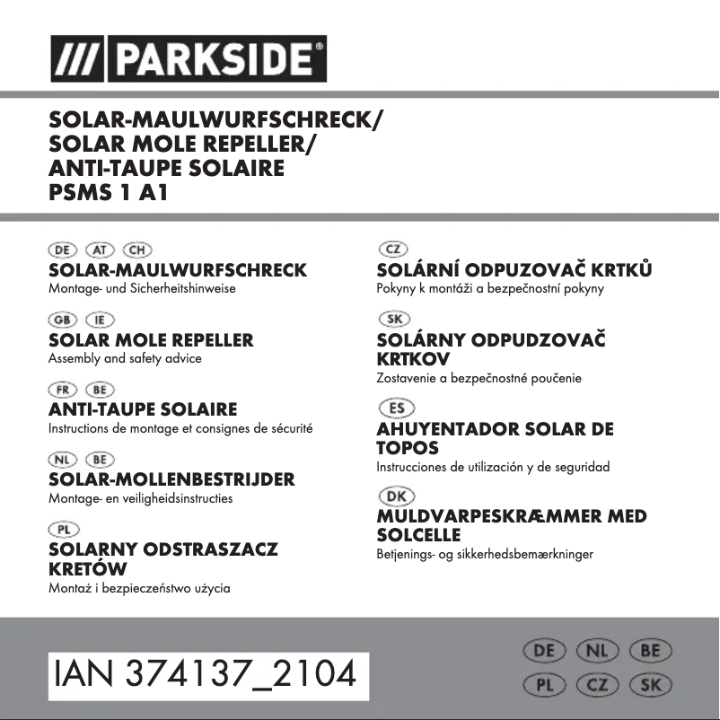 Page n°1 - Manuel utilisateur Parkside PSMS 1 A1