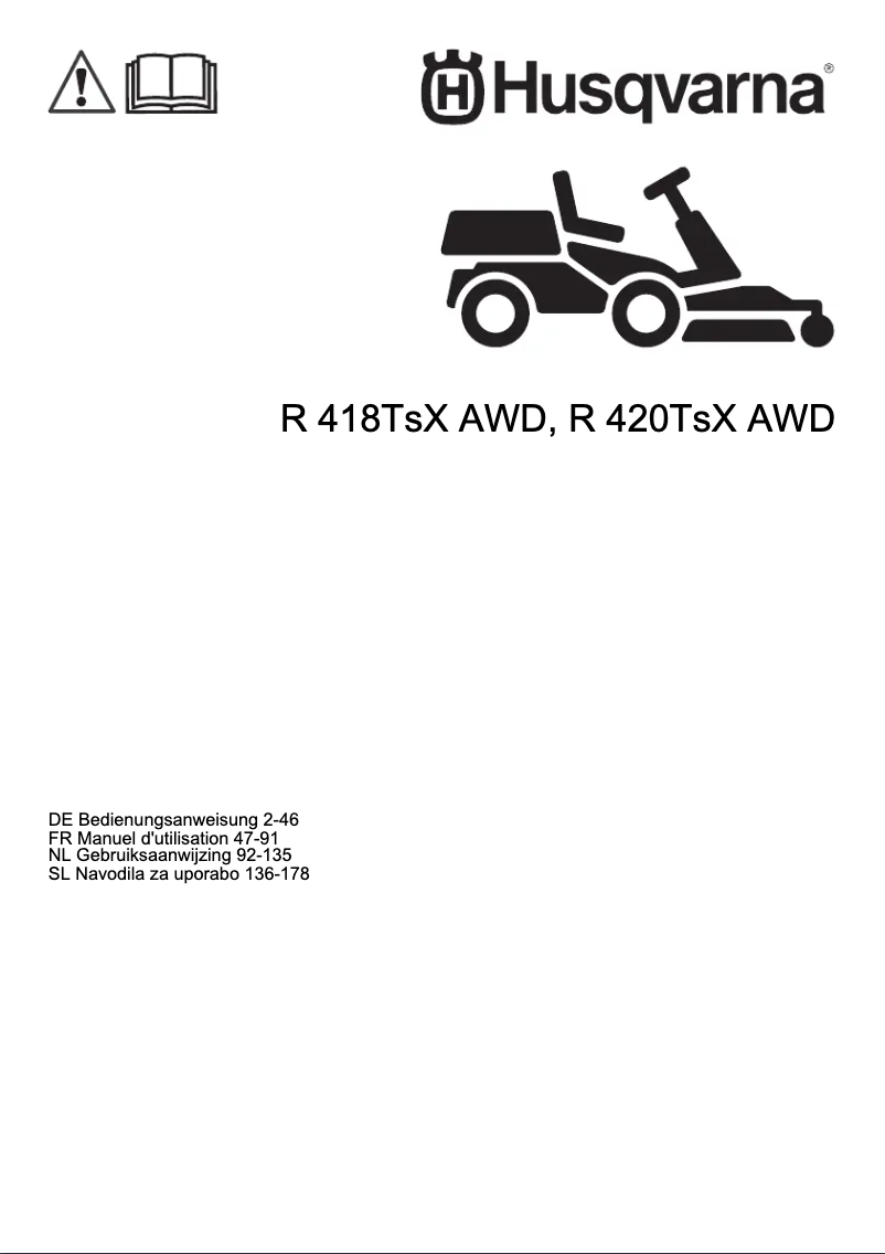 Image de la première page du manuel de l'appareil R 418TsX AWD