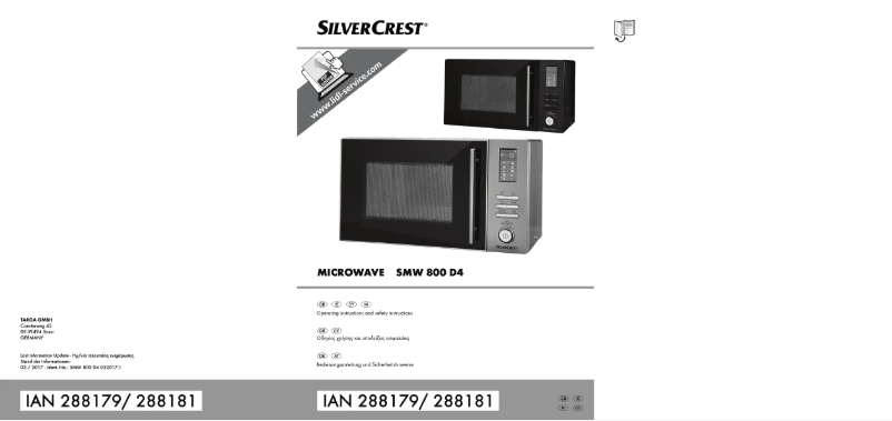 Page n°1 - Manuel utilisateur SilverCrest SMW 800 D4