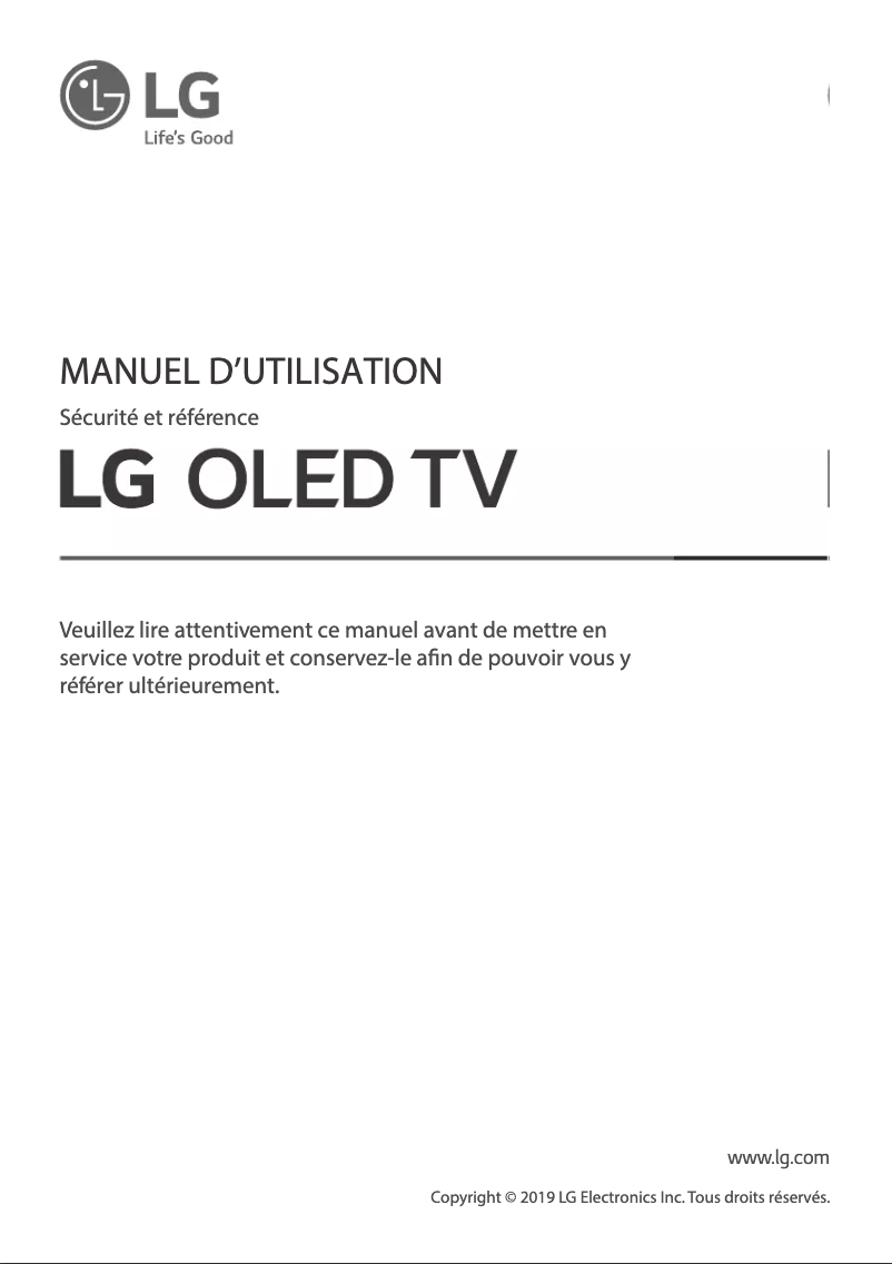 Image de la première page du manuel de l'appareil OLED55C9PLA