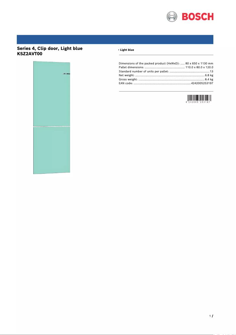 Image de la première page du manuel de l'appareil KSZ2AVT00