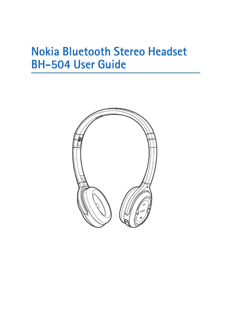 Page n°1 - Manuel utilisateur Nokia BH-504