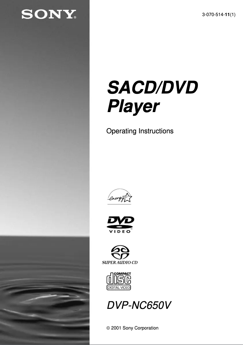 Page n°1 - Manuel utilisateur Sony DVP-NC650V
