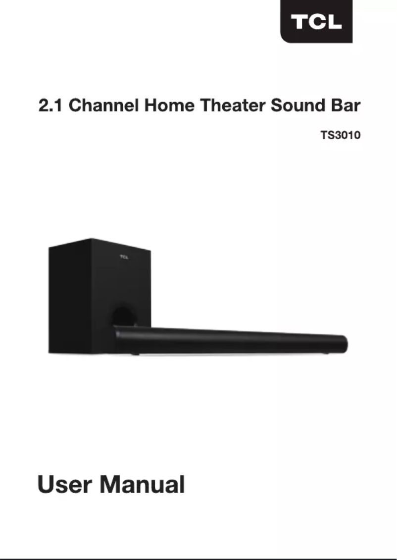 Page 1 de la notice Manuel utilisateur TCL TS3010