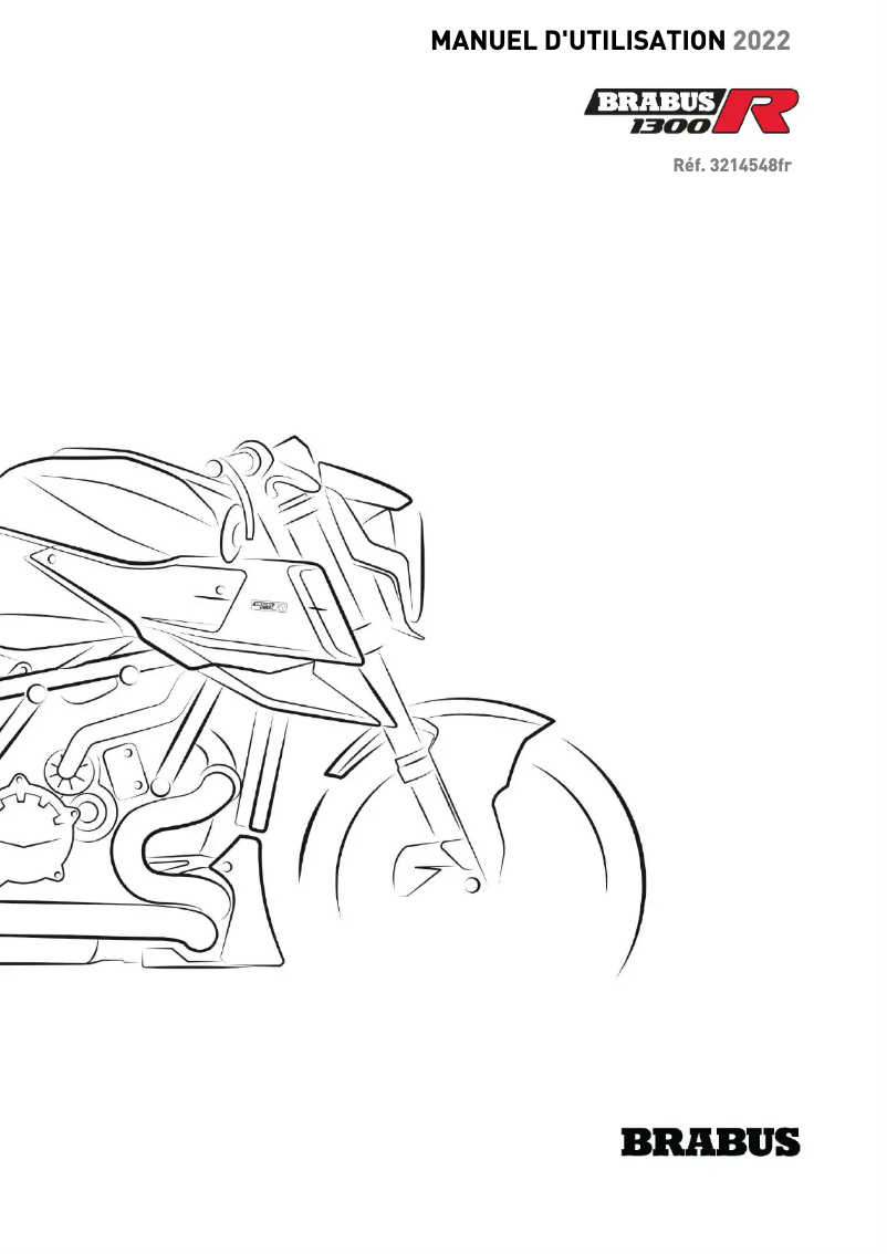 Image de la première page du manuel de l'appareil BRABUS 1300 R (2022)