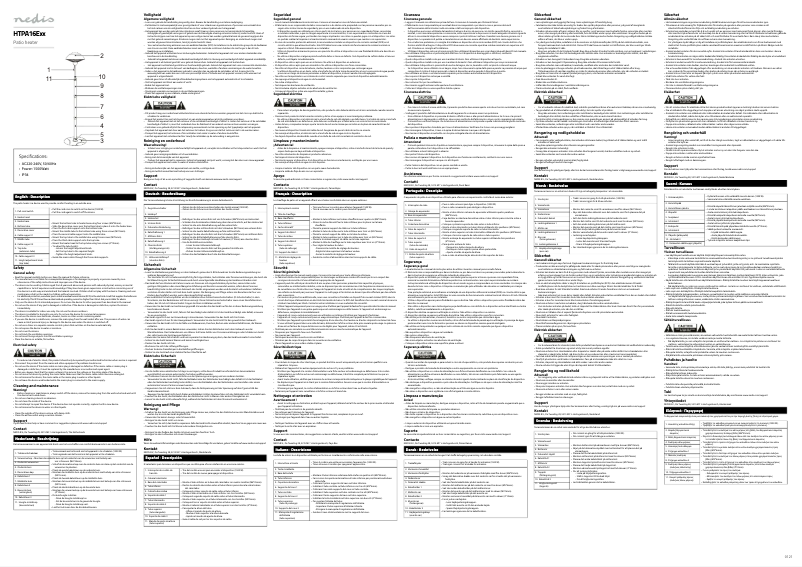 Page 1 de la notice Manuel utilisateur Nedis HTPA16EBK