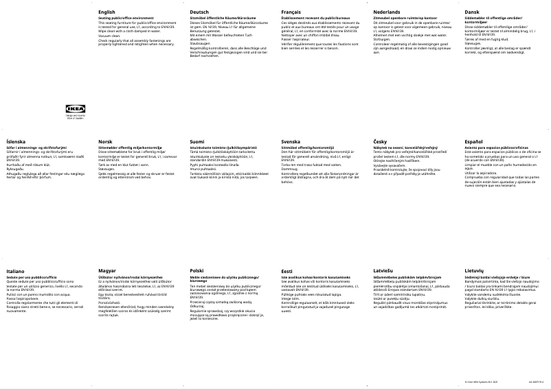 Image de la première page du manuel de l'appareil LÅNGFJÄLL 303.205.66