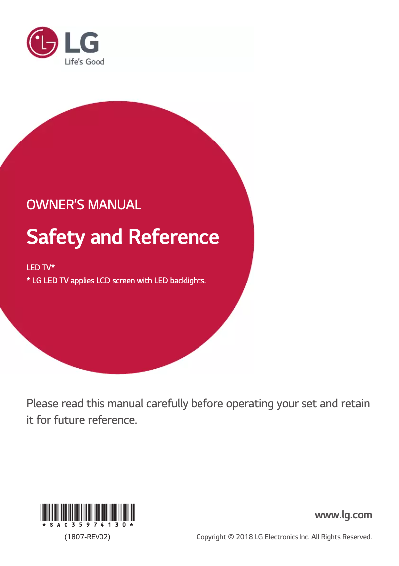 Page 1 de la notice Manuel utilisateur LG 49UU640C