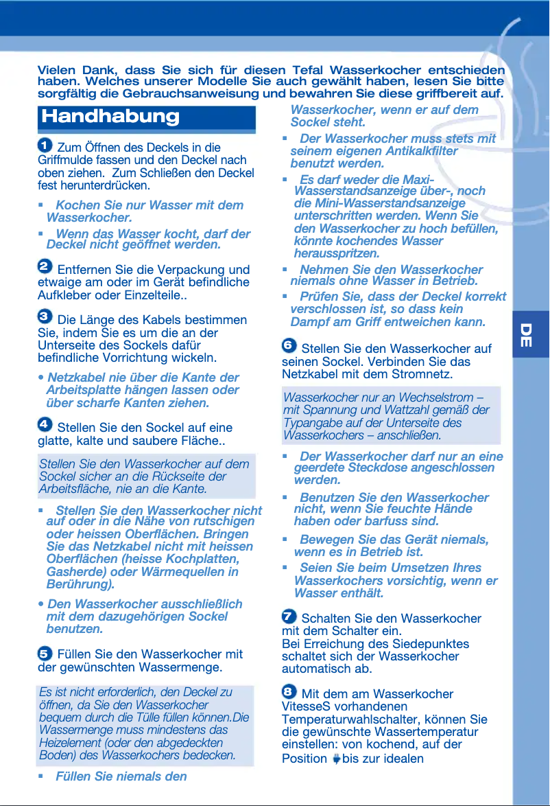 Image de la première page du manuel de l'appareil BE3120