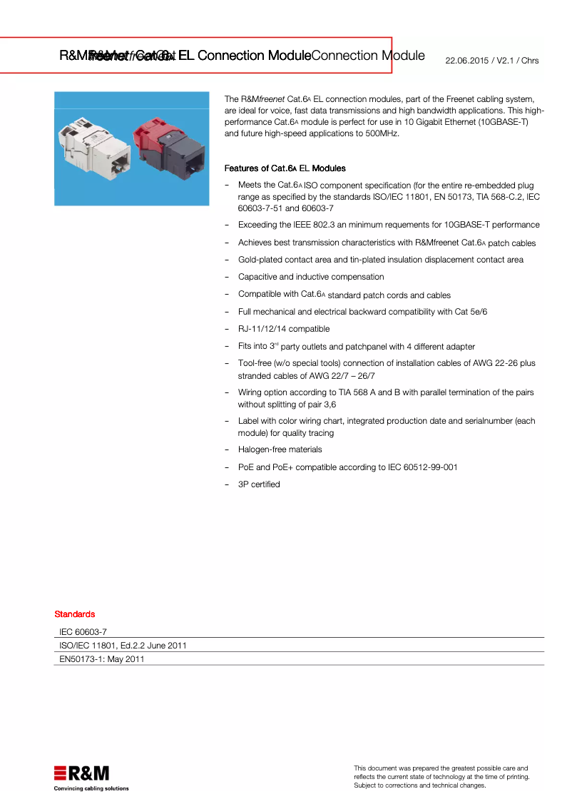 Page 1 de la notice Manuel utilisateur R&M R813505