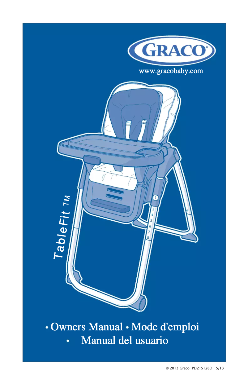 Page n°1 - Manuel utilisateur Graco TableFit