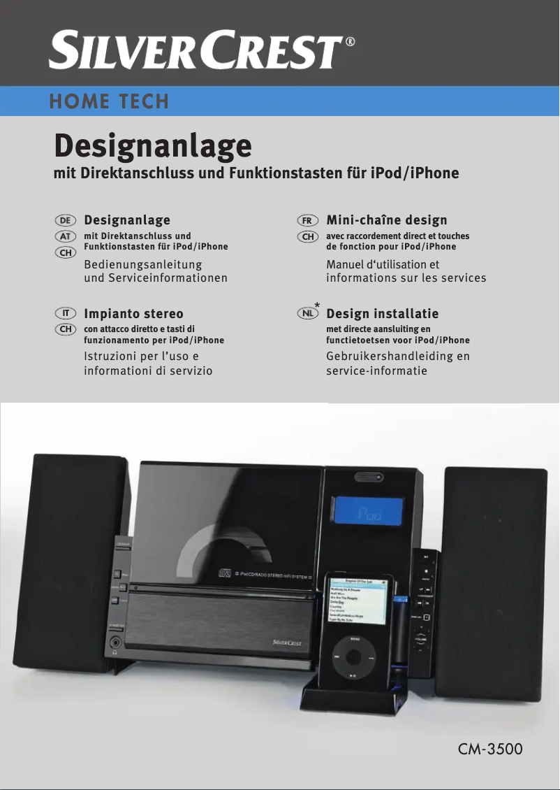 Page n°1 - Manuel utilisateur SilverCrest CM-3500