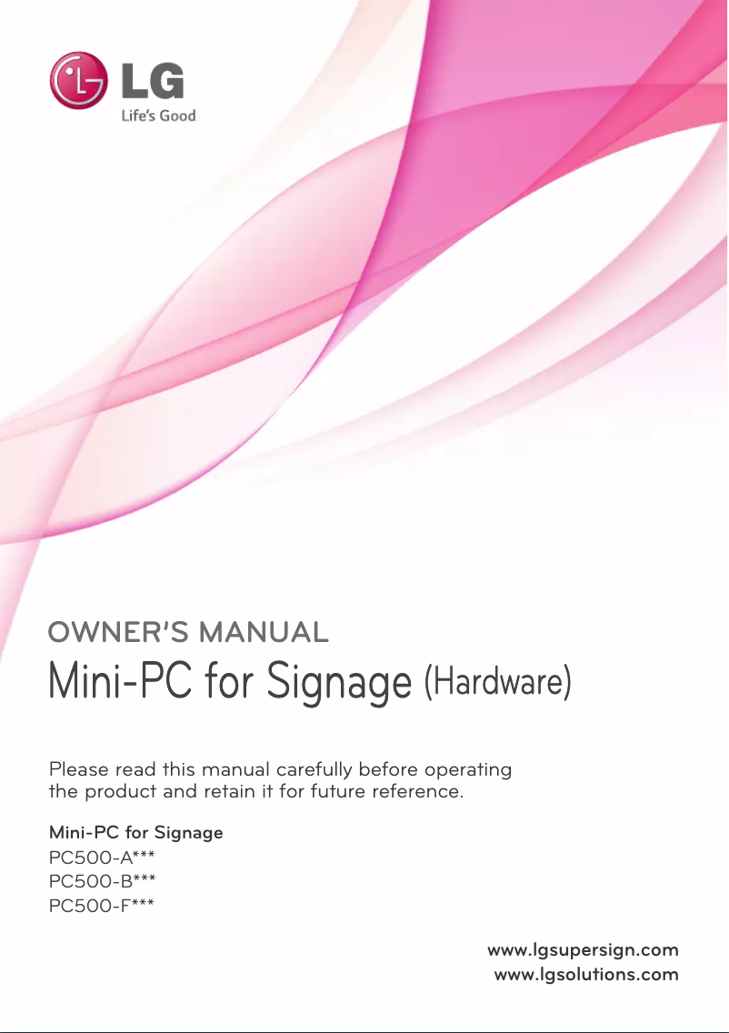 Image de la première page du manuel de l'appareil PC500-FDBFP