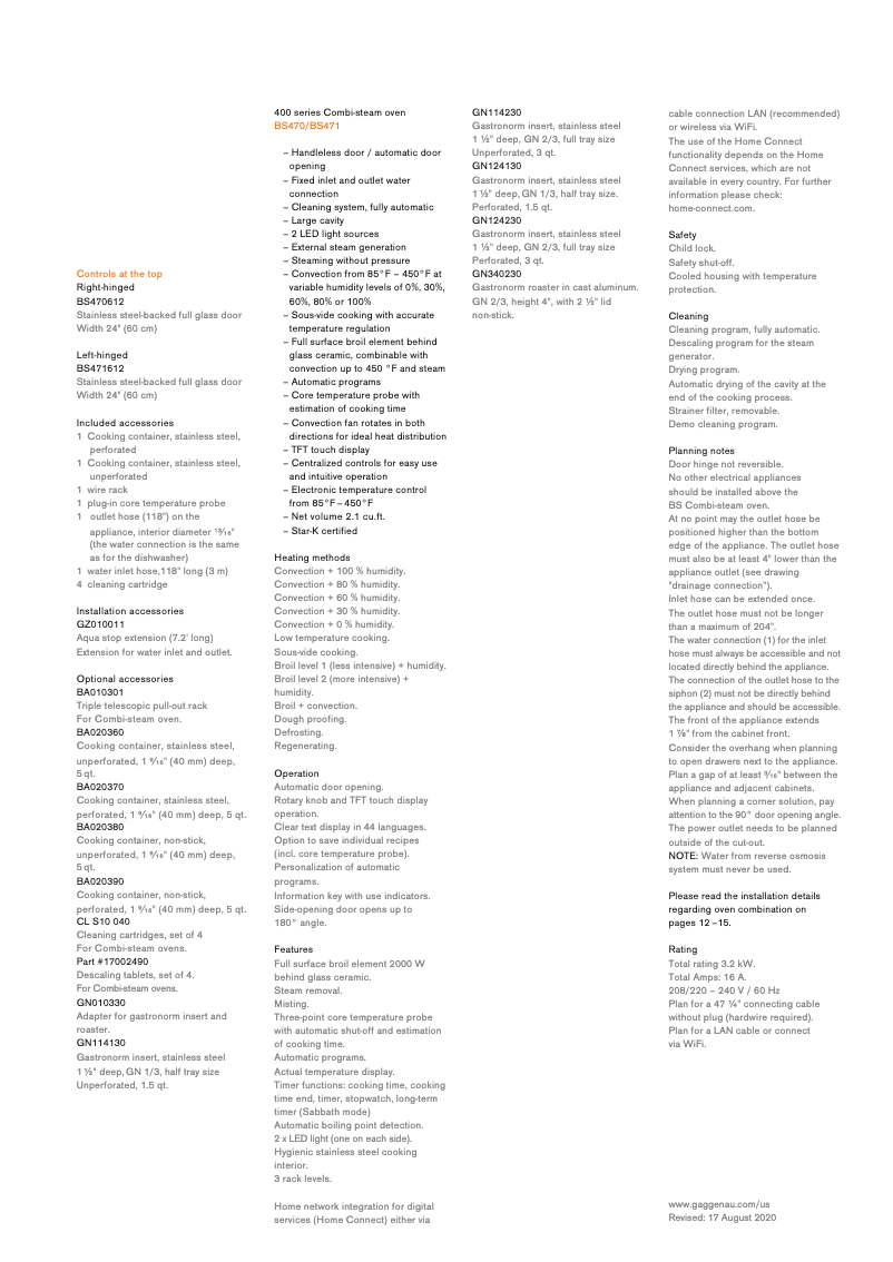 Image de la première page du manuel de l'appareil BS471612