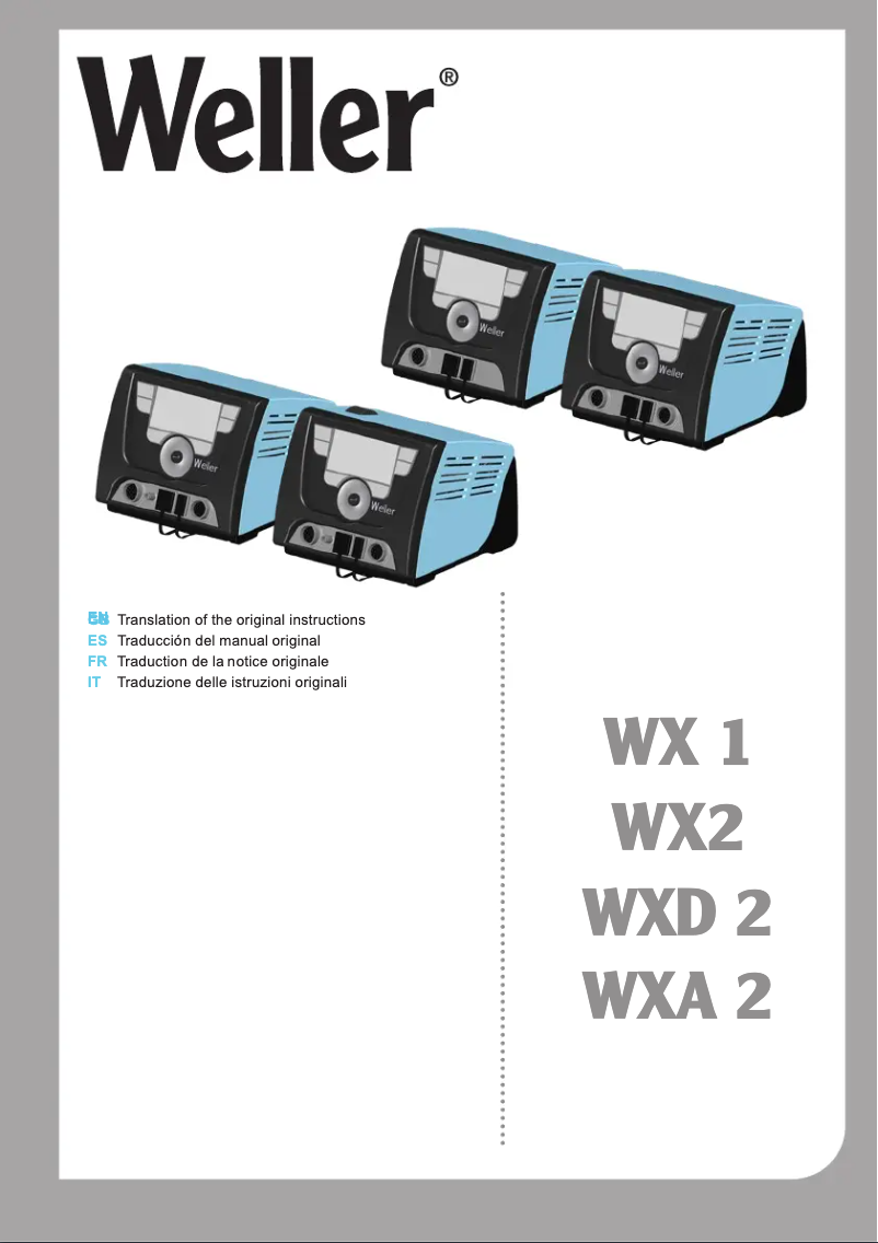 Page n°1 - Manuel utilisateur Weller WX 2020