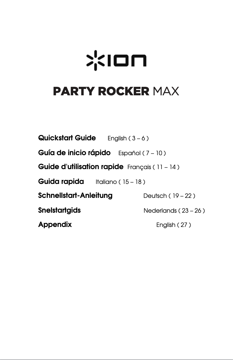 Page 1 de la notice Manuel utilisateur ION Party Rocker Max