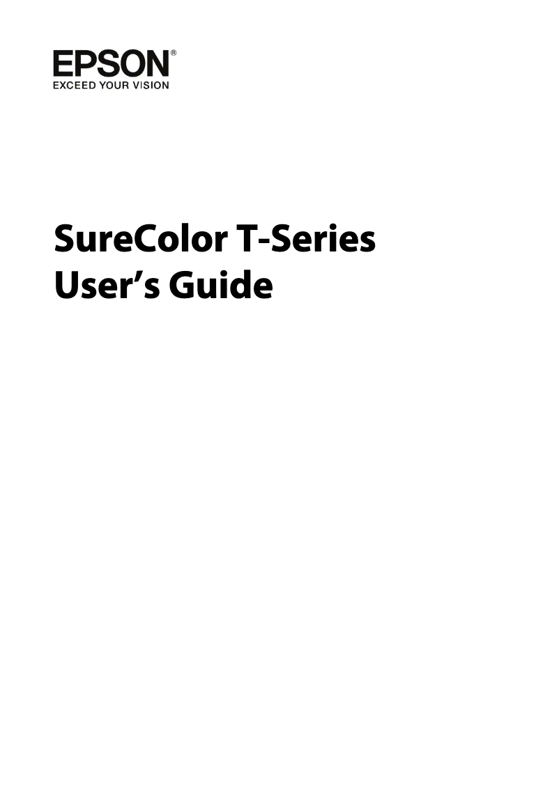 Page n°1 - Manuel utilisateur Epson SureColor T5270D