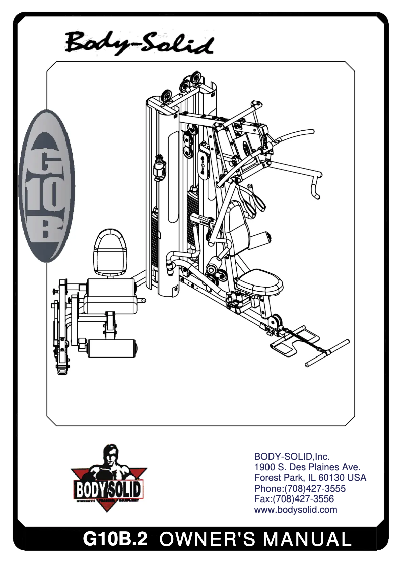 Page 1 de la notice Instructions / montage Body-Solid G10B