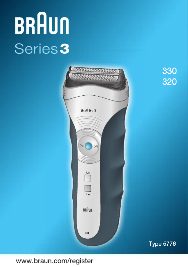 Page n°1 - Manuel utilisateur Braun Series 3 330