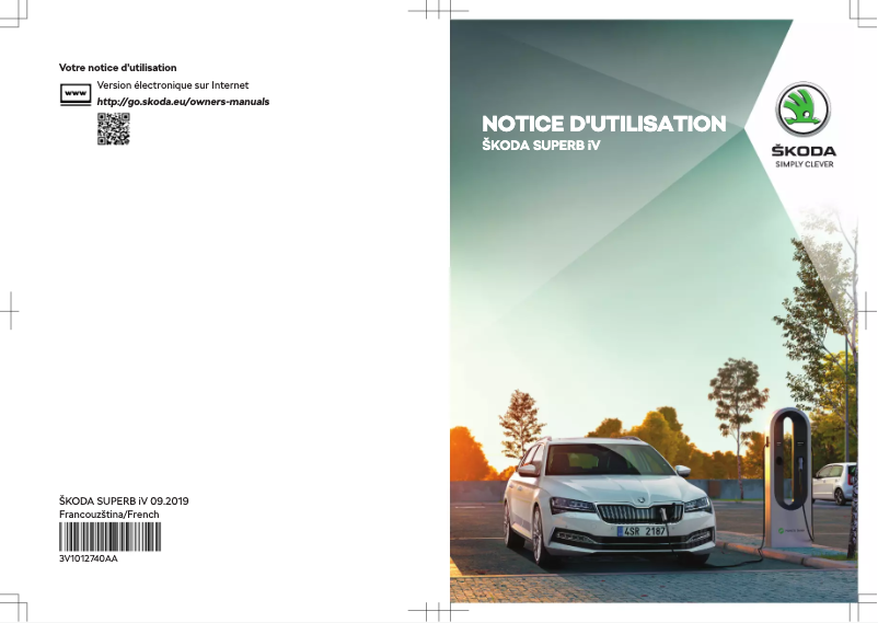 Page 1 de la notice Manuel utilisateur Skoda Superb iV (2019)