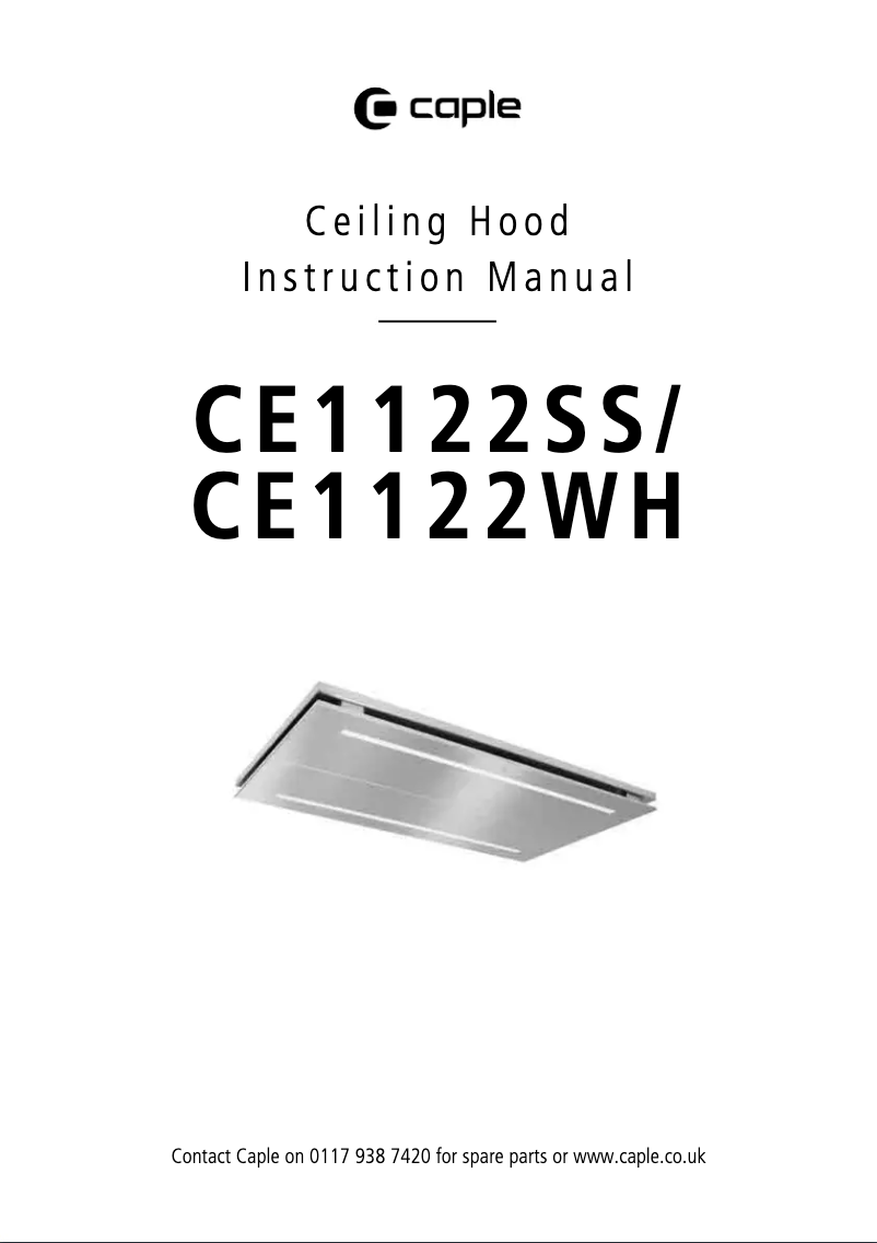 Image de la première page du manuel de l'appareil CE1122SS