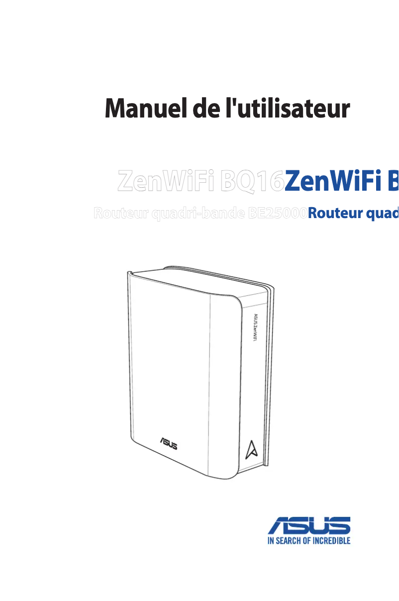 Image de la première page du manuel de l'appareil ZenWiFi BQ16