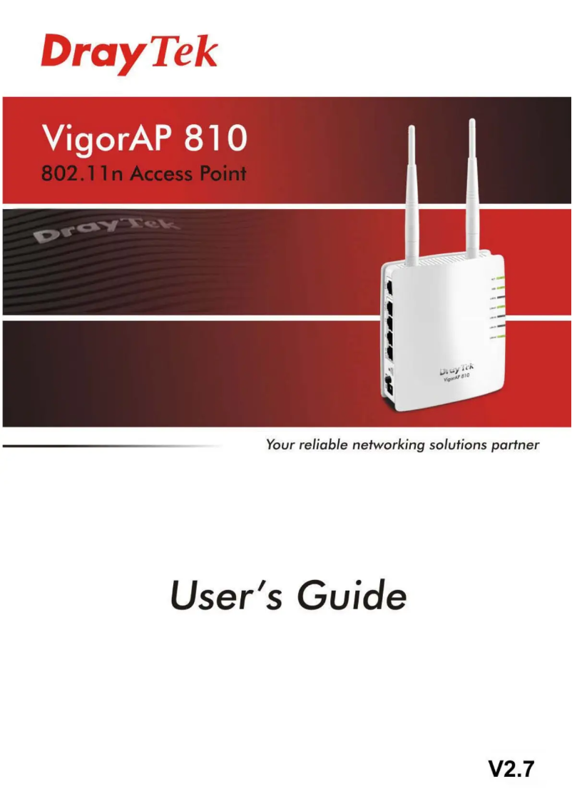 Page n°1 - Manuel utilisateur Draytek VigorAP 810