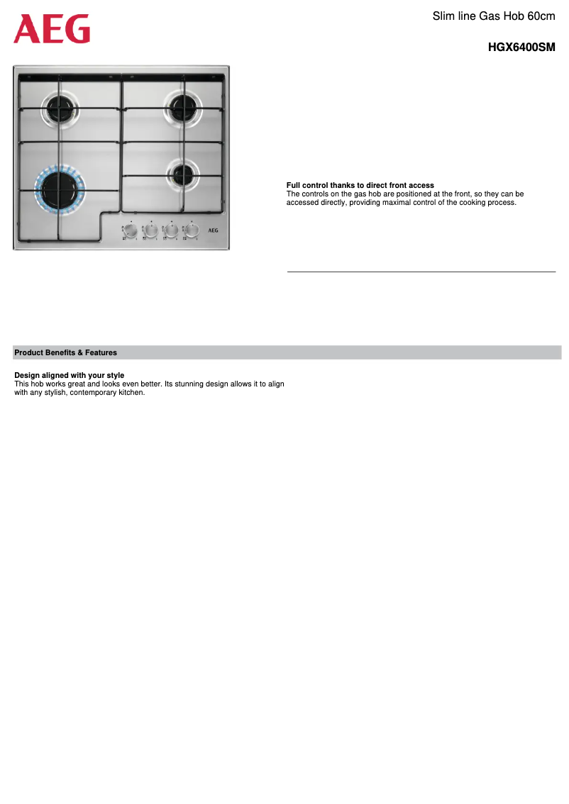 Image de la première page du manuel de l'appareil HGX6400SM