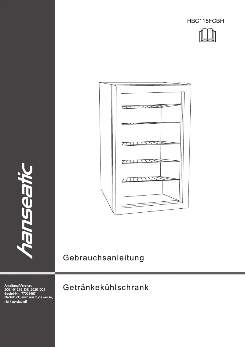 Página 1 del manual Manual de usuario Hanseatic HBC115FCBH