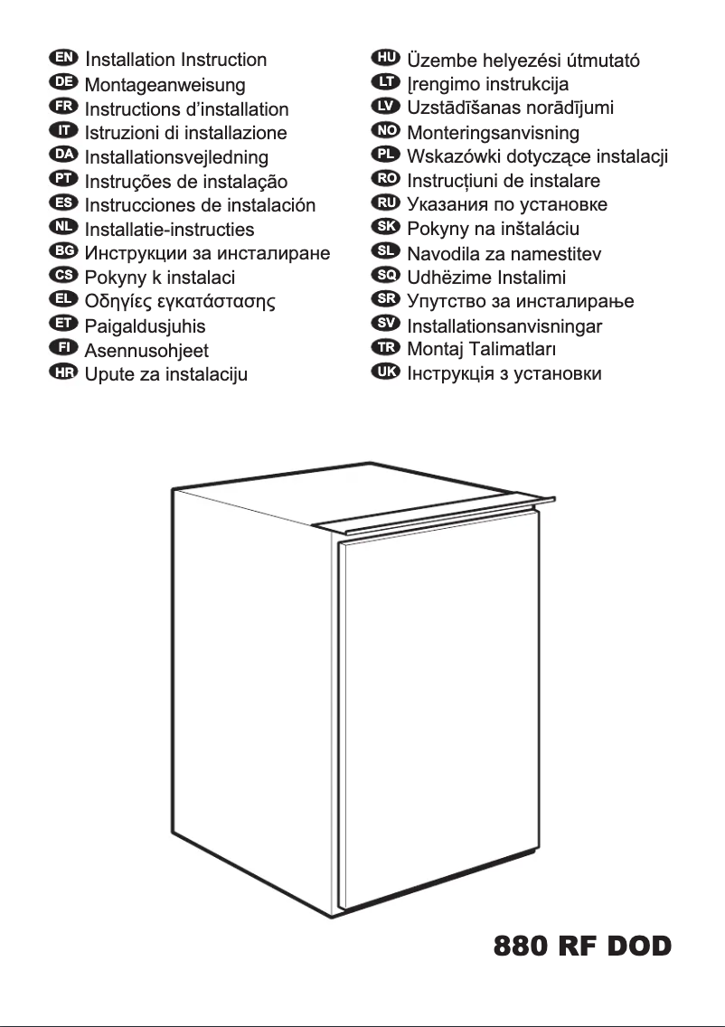 Page 1 de la notice Guide d'installation Electrolux IK1555CR