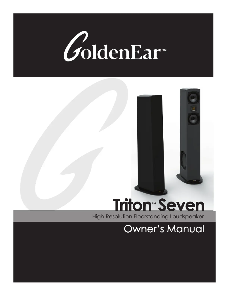Page 1 de la notice Manuel utilisateur GoldenEar Triton Seven