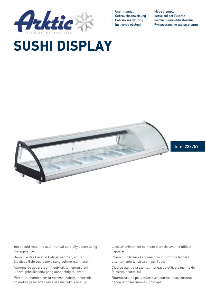 Image de la première page du manuel de l'appareil 233757