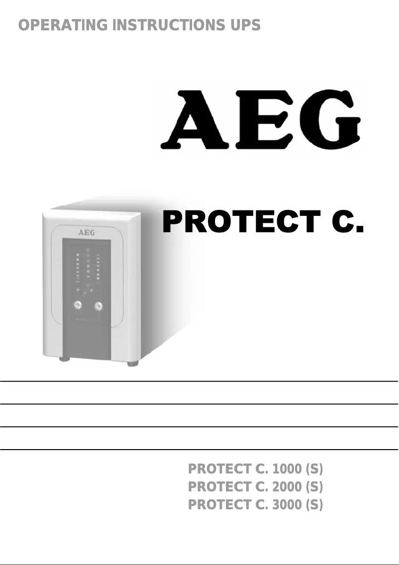 Image de la première page du manuel de l'appareil Protect C.2000 S