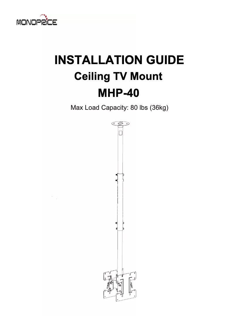 Page 1 de la notice Manuel utilisateur Monoprice 6530