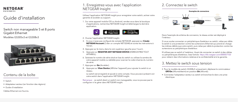 Image de la première page du manuel de l'appareil GS305v3