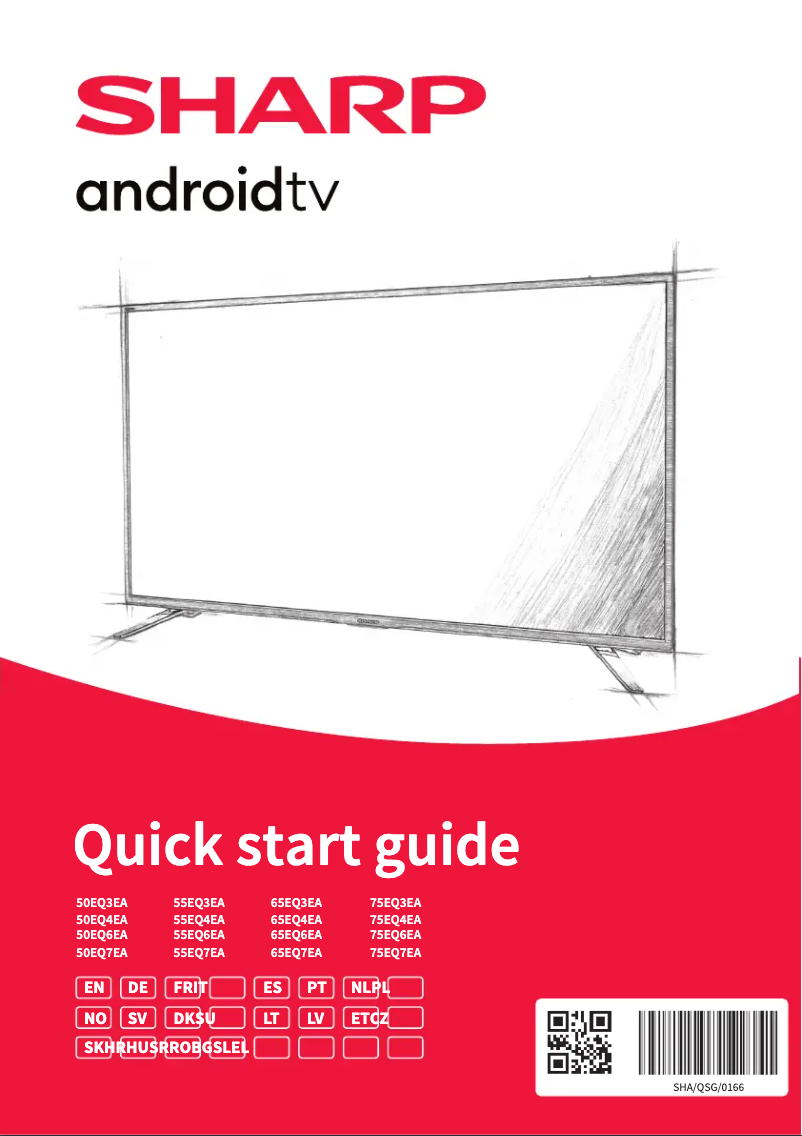Page 1 de la notice Guide de démarrage rapide Sharp 65EQ6EA