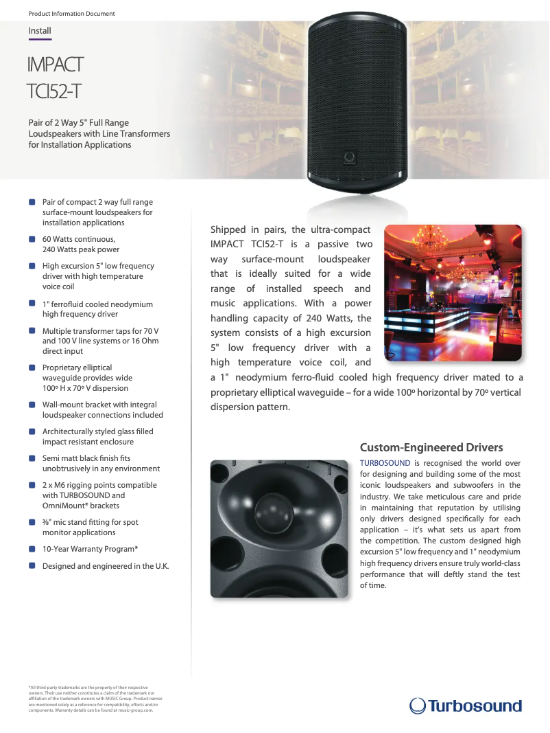 Imagen de la primera página del manual del dispositivo Impact TCI52-T