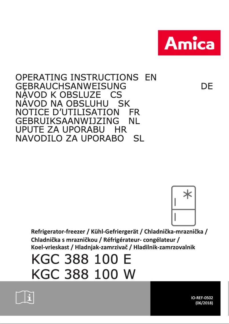 Page n°1 - Manuel utilisateur Amica KGC 388 100 E