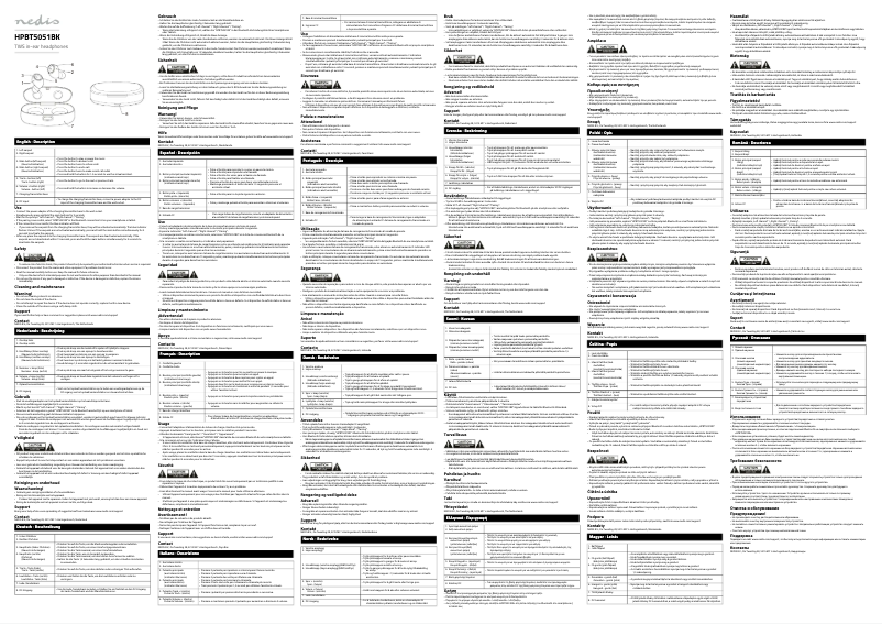 Page 1 de la notice Manuel utilisateur Nedis HPBT5051BK