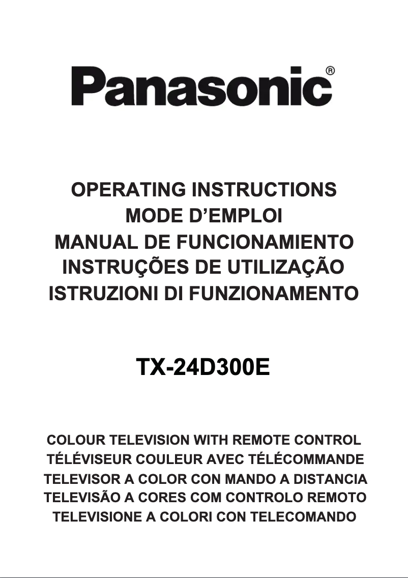 Página 1 del manual Manual de usuario Panasonic Viera TX-24D300E