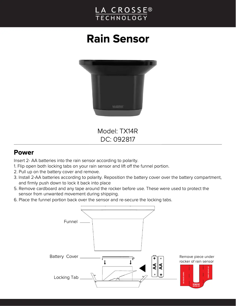 Página 1 del manual Manual de usuario La Crosse Technology TX14R