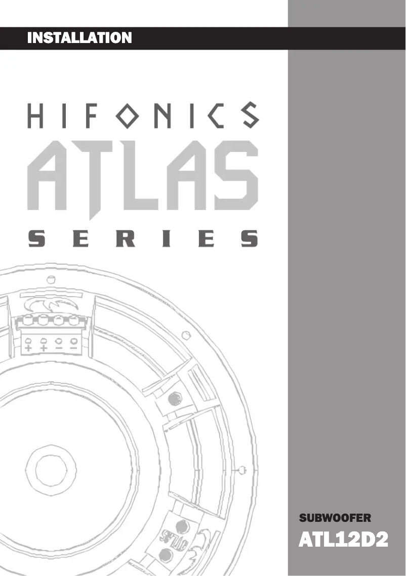 Page 1 de la notice Manuel utilisateur Hifonics Atlas ATL12D2