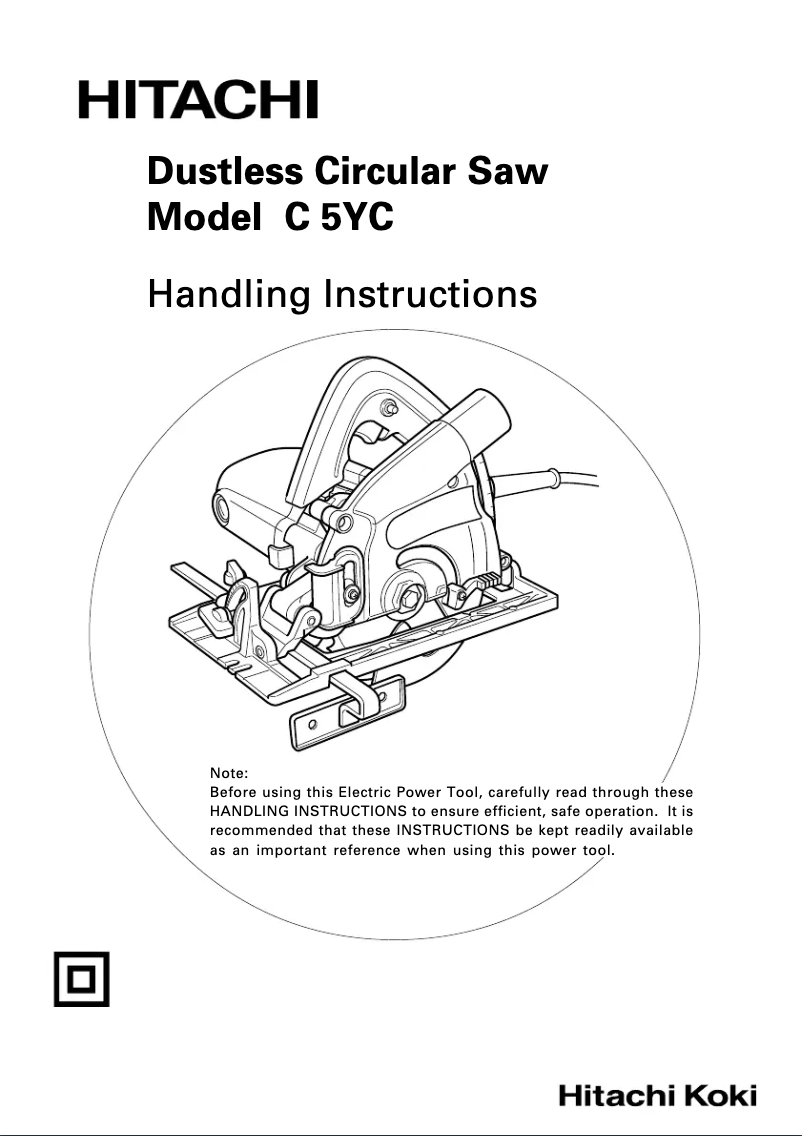 Page 1 de la notice Manuel utilisateur Hitachi C 5YC
