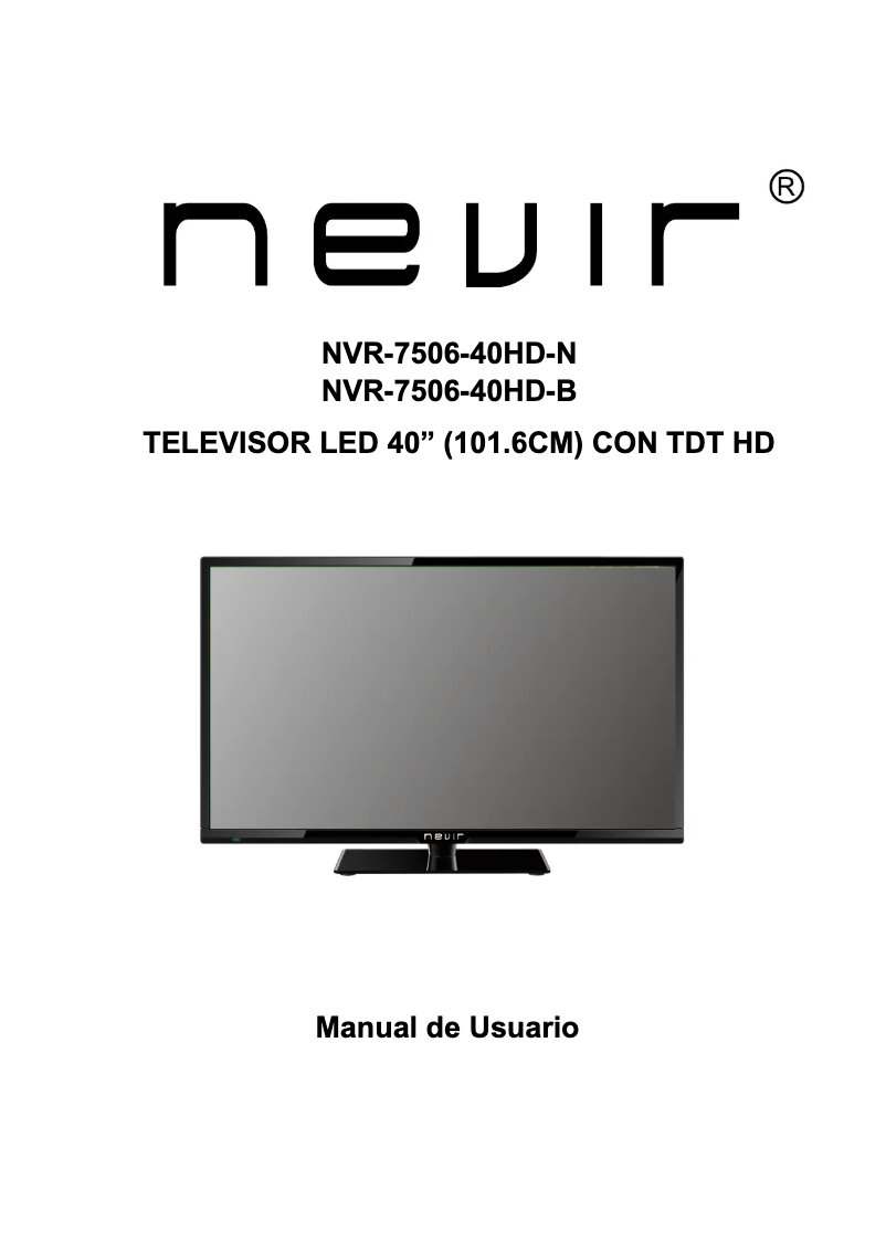 Page n°1 - Manuel utilisateur Nevir NVR-7506-40HD-B