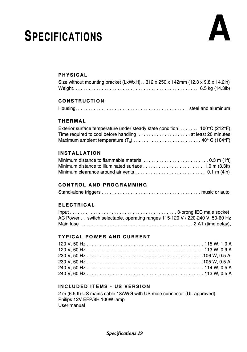 Page n°1 - Fiche technique Martin Mania EF2