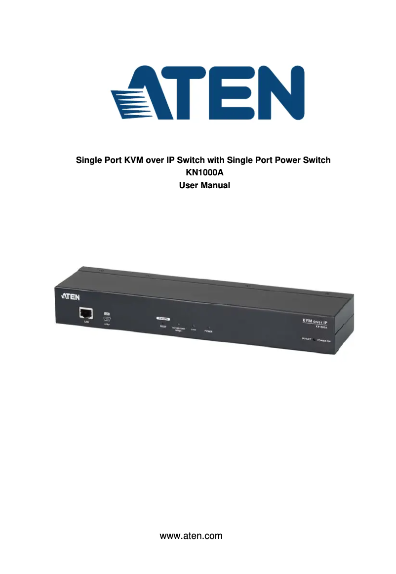 Page 1 de la notice Manuel utilisateur ATen KN1000A