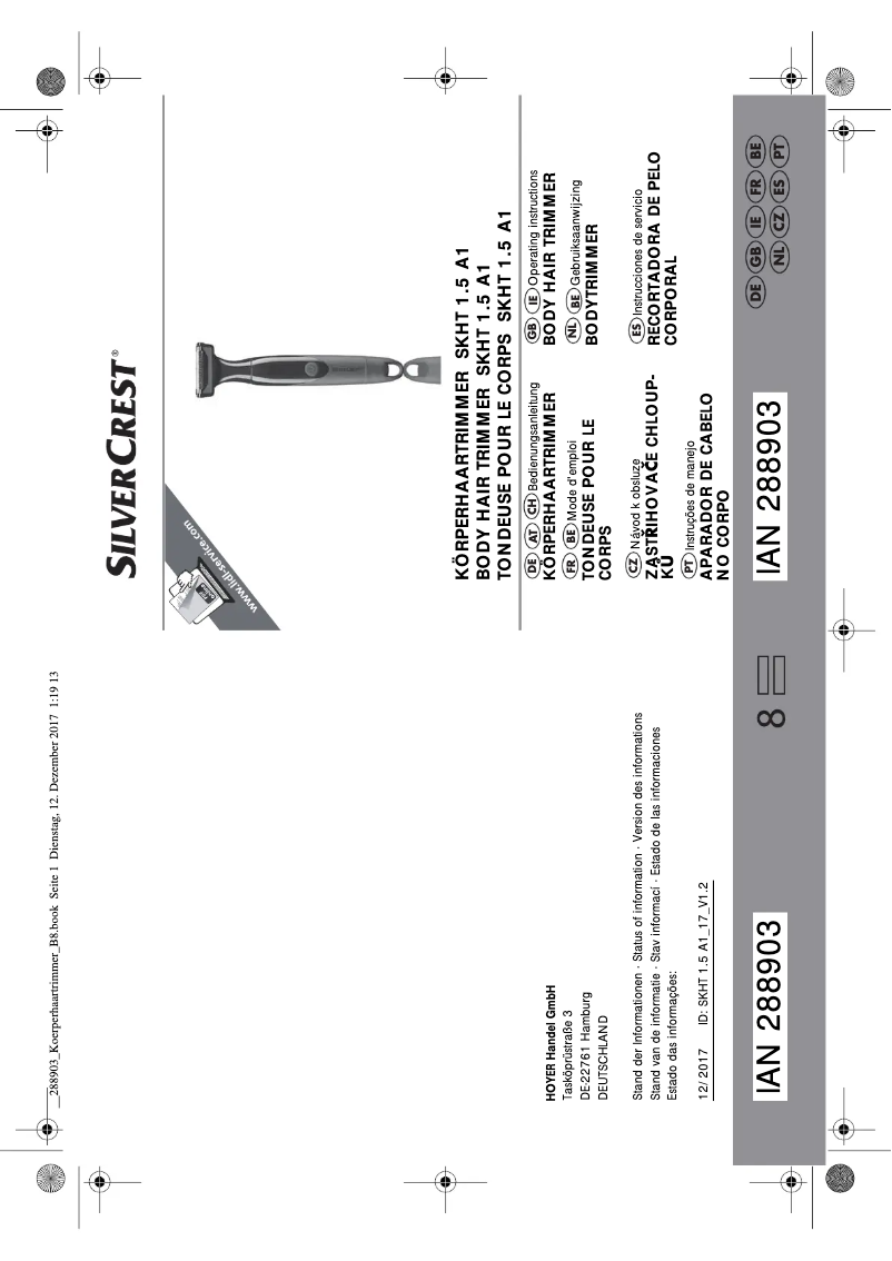 Page 1 de la notice Manuel utilisateur SilverCrest SKHT 1.5 A1